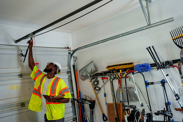 Professional Garage Door Panel Replacement technician working in Warm Mineral Springs, FL